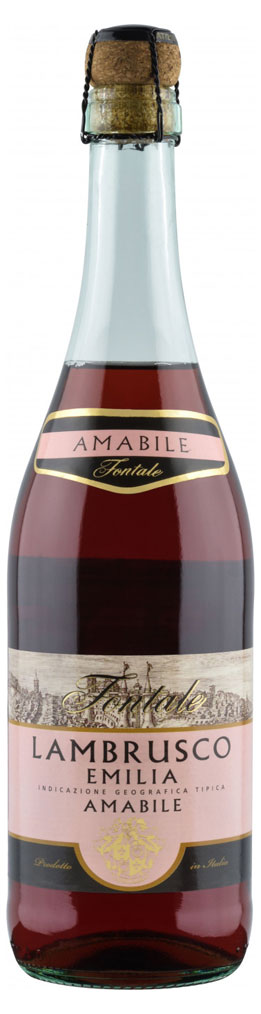 Игристое вино Fontale Lambrusco Rosato розовое полусладкое Италия, 0,75 л