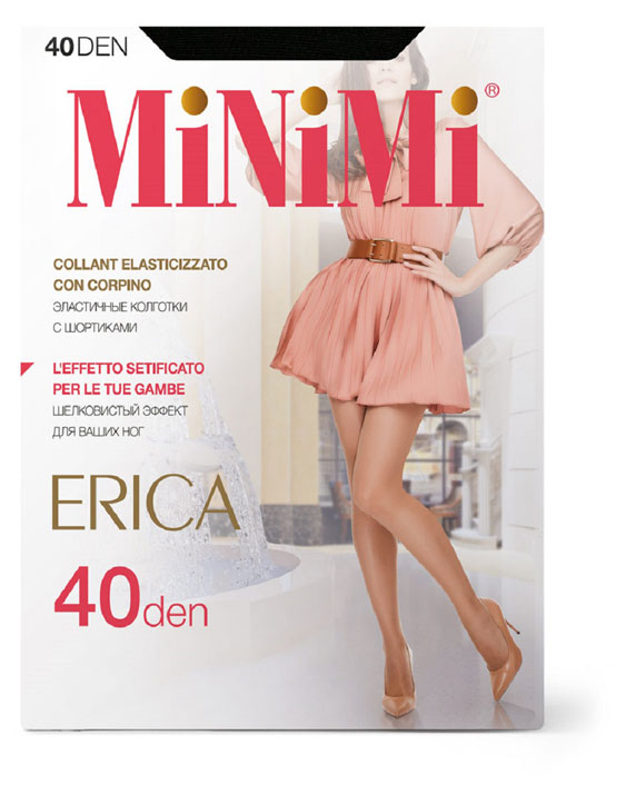 Колготки женские MiNiMi ERICA 40 den nero, размер 2