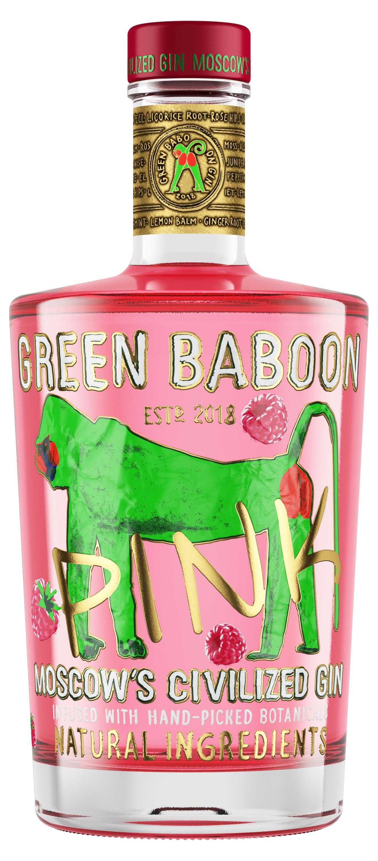 Джин Green Baboon Pink Россия, 0,7 л