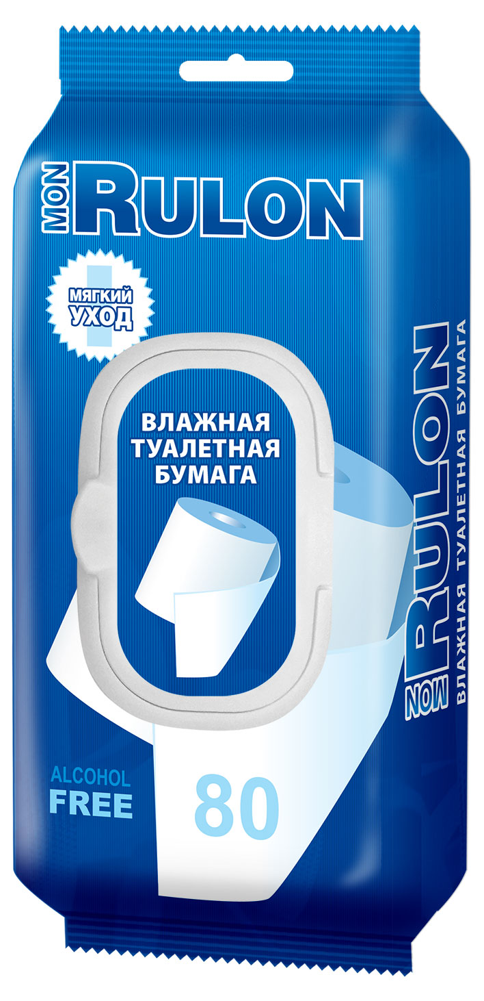 

Влажная туалетная бумага Mon Rulon, 80 шт