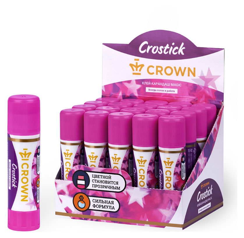 

Клей-карандаш Crown Indicatorс цветным индикатором, 8 г