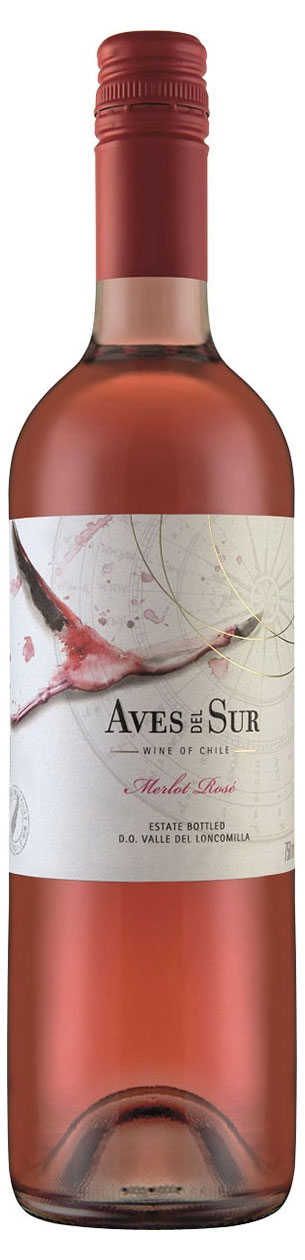 Aves DEL Sur | Вино Aves del Sur Merlot Rose розовое полусухое Чили, 0,75 л