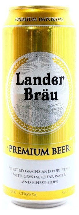 Пиво Lander Brau Premium Pilsner светлое фильтрованное 4,9%, 500 мл