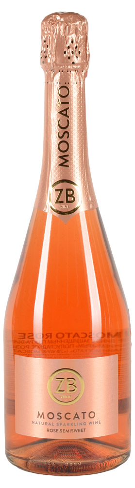 ZB WINE | Игристое вино ZB Wine Moscato розовое полусладкое Россия, 0,75 л