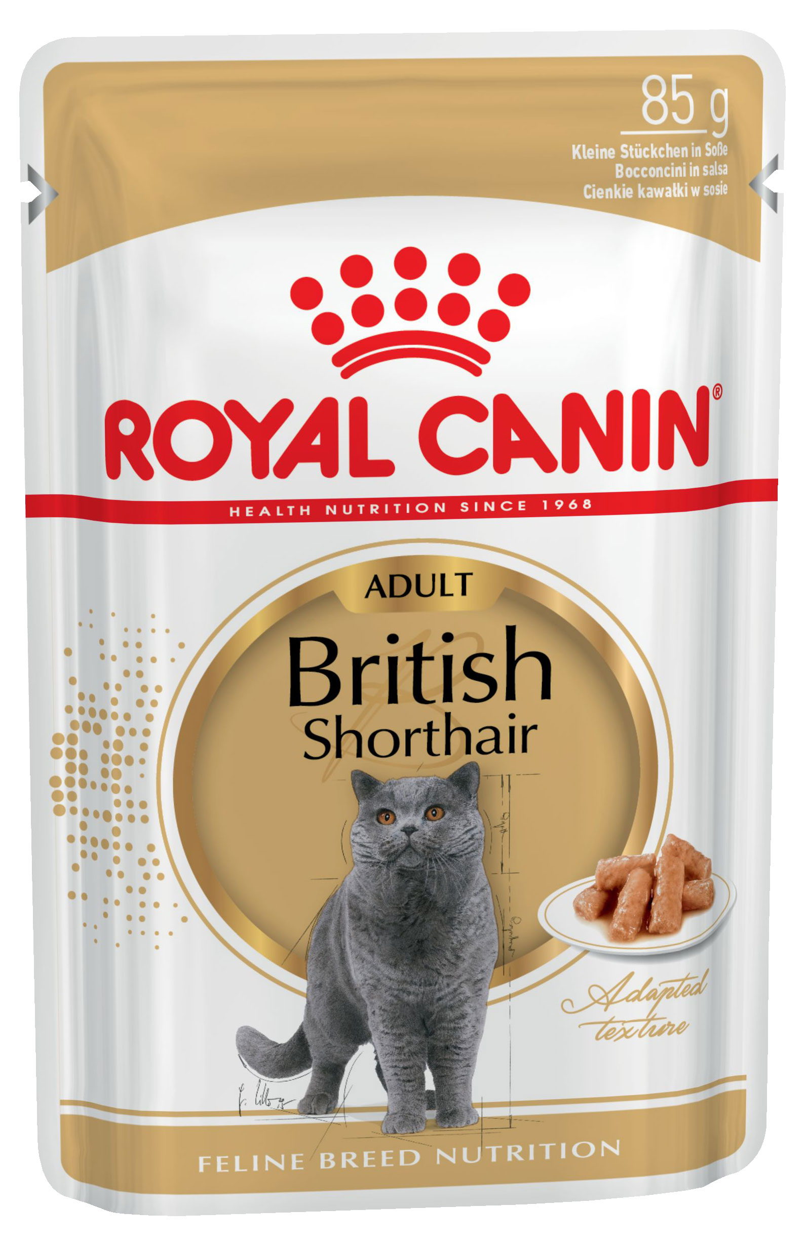 Корм для кошек Royal Canin British Shorthair Adult кусочки в соусе, 85 г