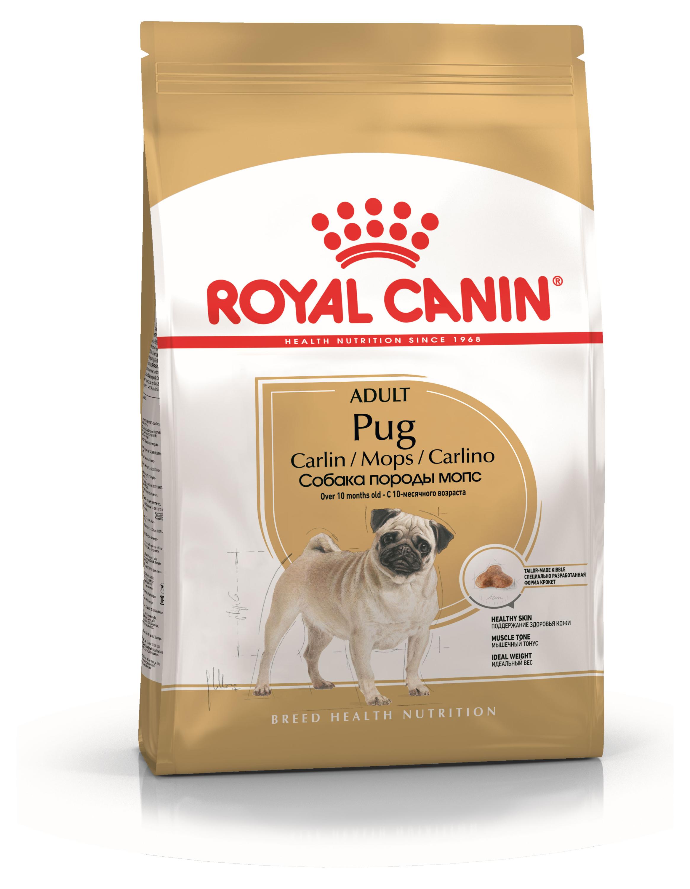 Сухой корм для собак породы мопс Royal Canin Pug Adult, 1,5 кг