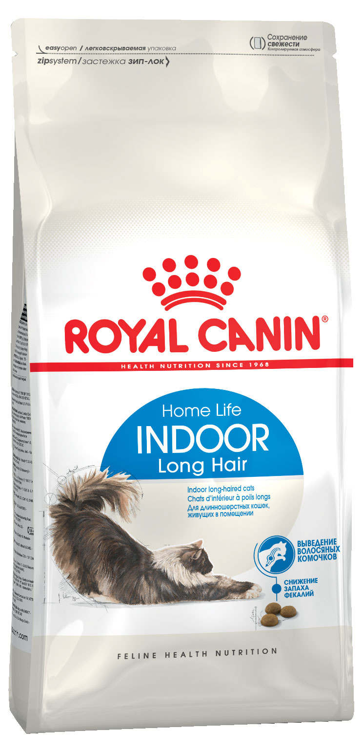 

Сухой Сухой корм для кошек Royal Canin Indoor Long Hair для длинношерстных пород, 400 г