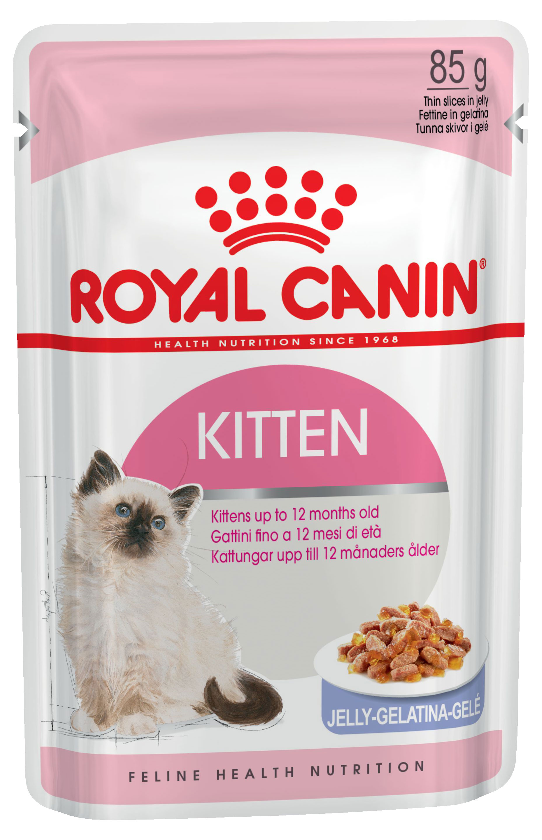 Корм для котят Royal Canin Kitten Instinctive мелкие кусочки в желе, 85 г