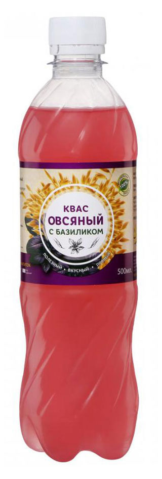 Квас овсяный «Солнечная Планета» с базиликом, 0,5 л