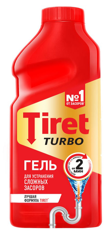 

Гель для удаления сложных засоров Tiret Turbo, 500 мл