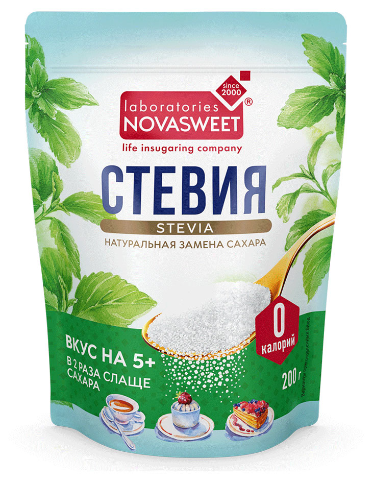 

Сахарозаменитель NOVASWEET стевия, 200 г