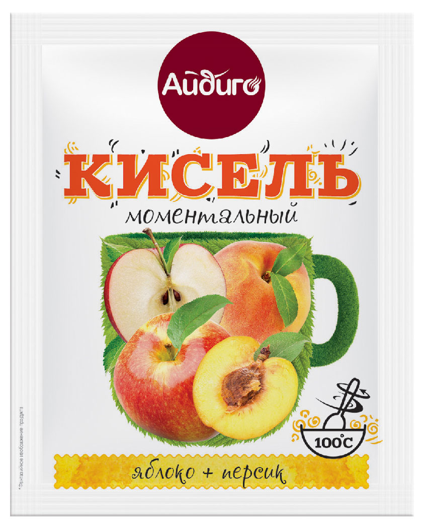 Айдиго | Кисель «Айдиго» моментальный Яблоко-Персик, 30 г