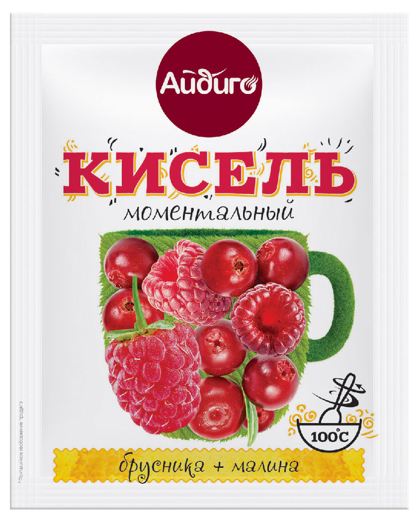 Кисель «Айдиго» моментальный Брусника и малина, 30 г