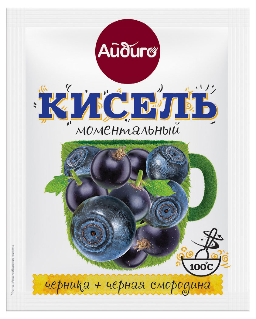 Кисель «Айдиго» моментальный Черника-Черная смородина, 30 г