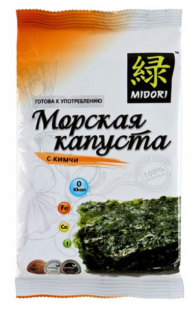 Морская капуста MIDORI с кимчи, 5 г