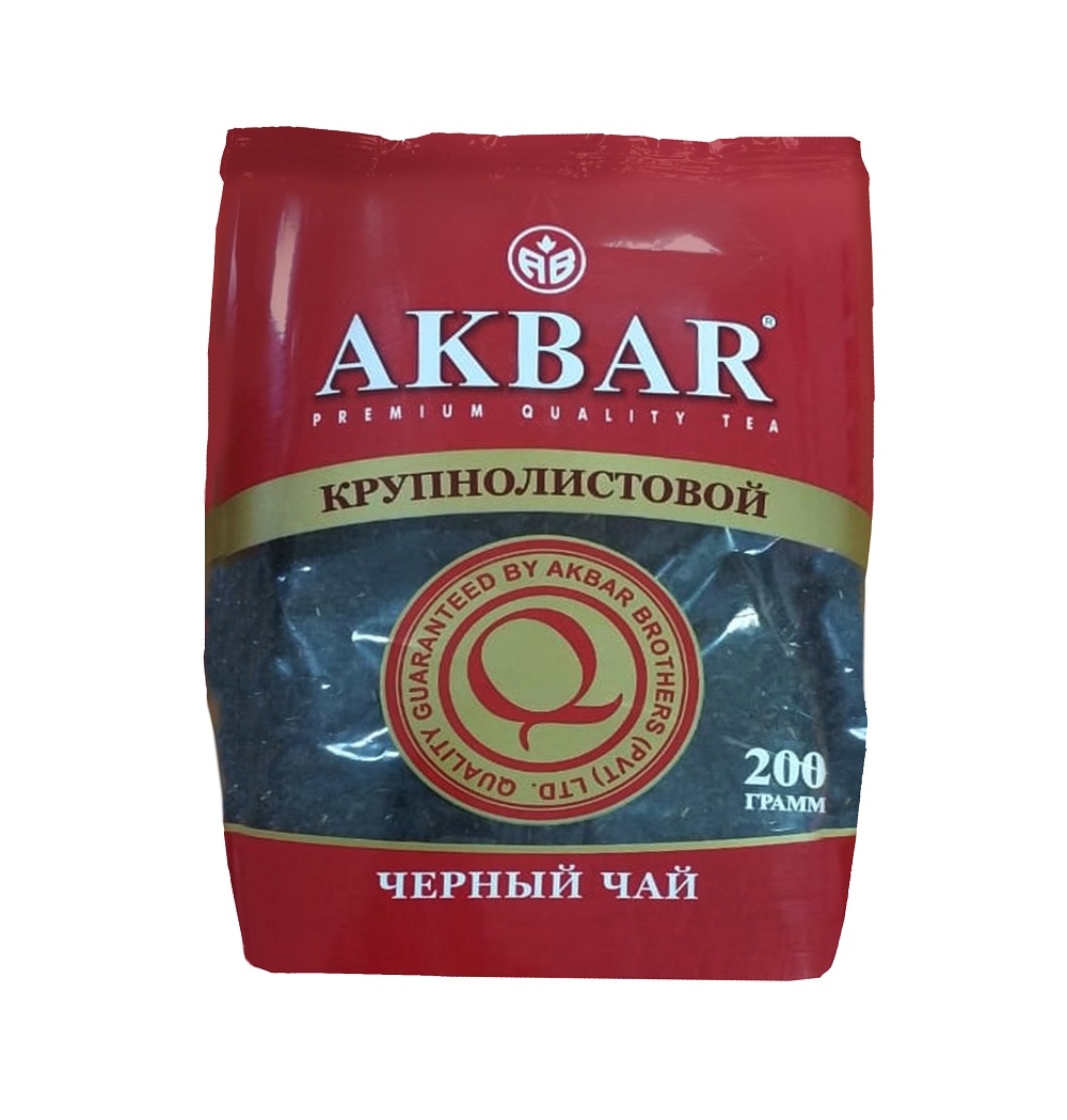 Чай черный AKBAR Классическая Серия черный листовой, 200 г