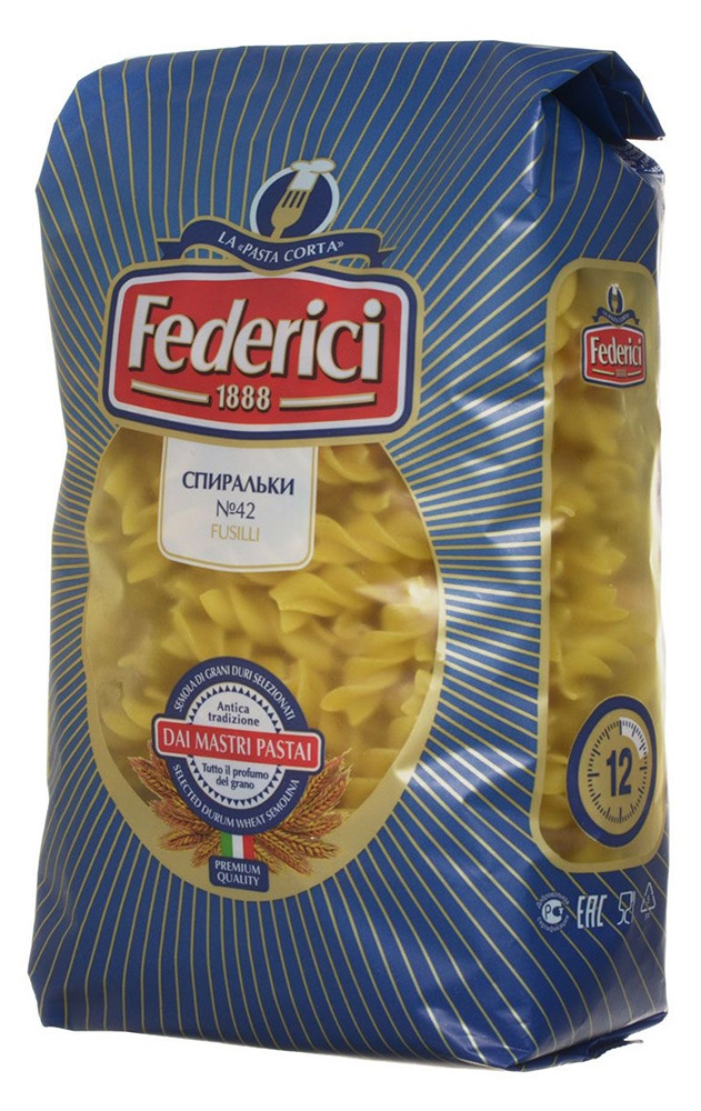 Макаронные изделия Federici Fusilli спиральки, 400 г