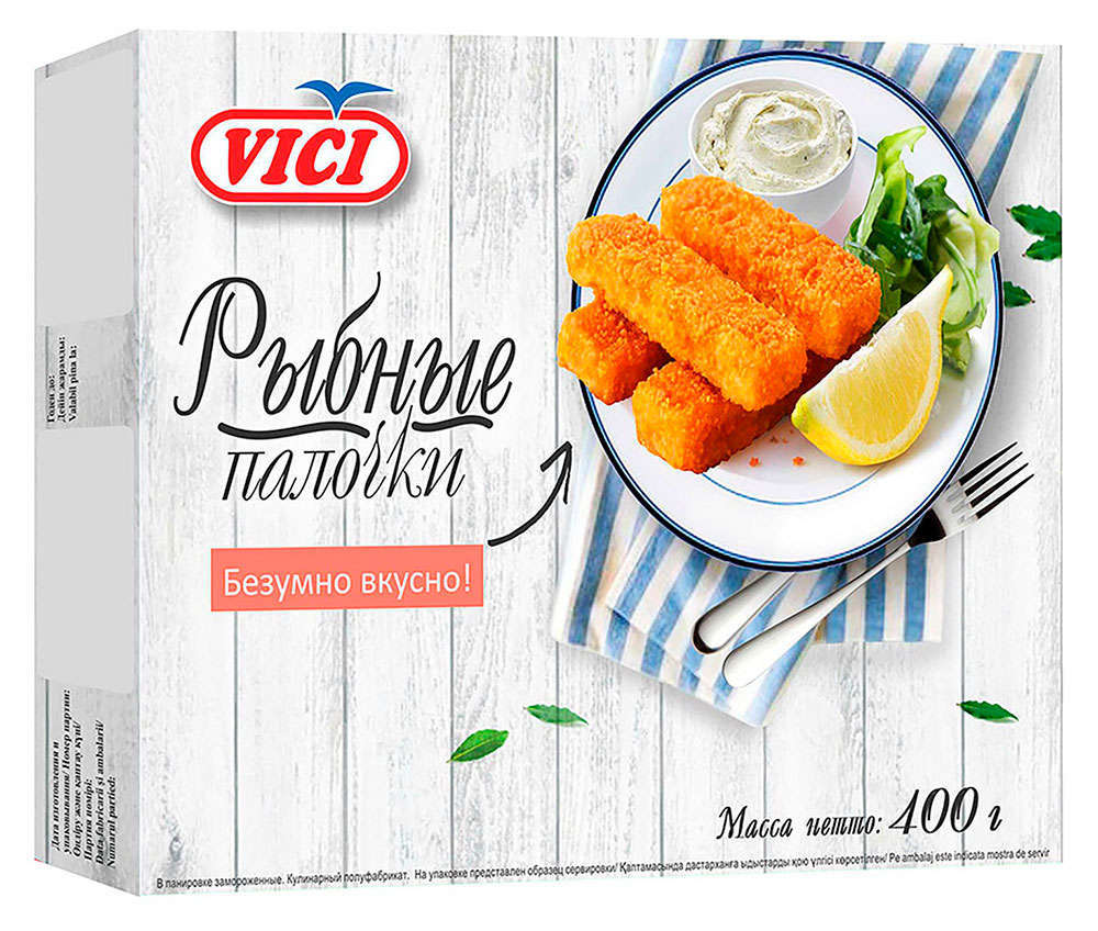 VICI | Палочки рыбные VICI в панировке, 400 г