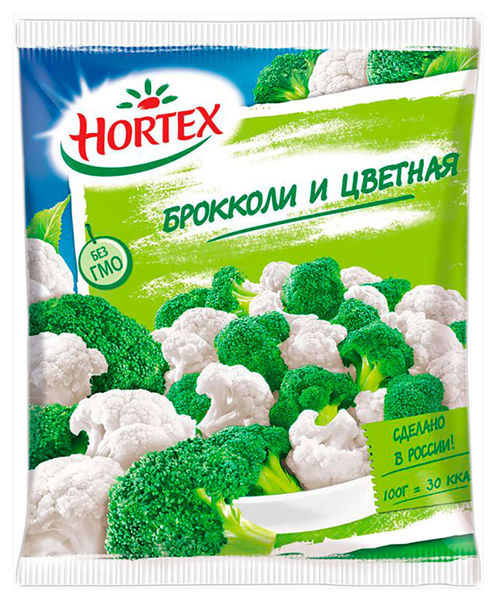 HORTEX | Смесь овощная Hortex брокколи и цветная капуста замороженная, 400 г