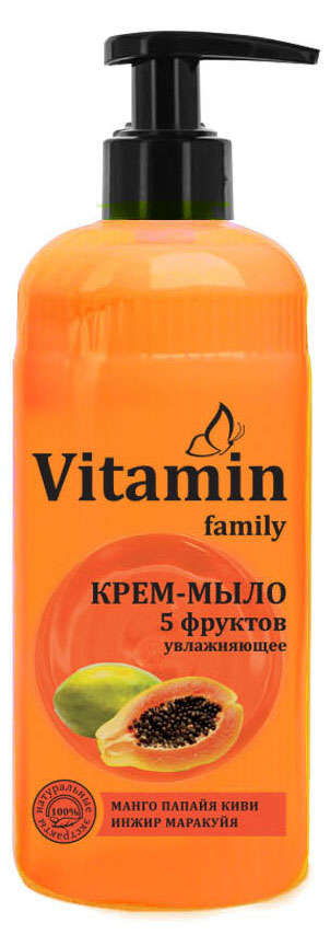 Крем-мыло Vitamin Family 5 фруктов, 650 мл