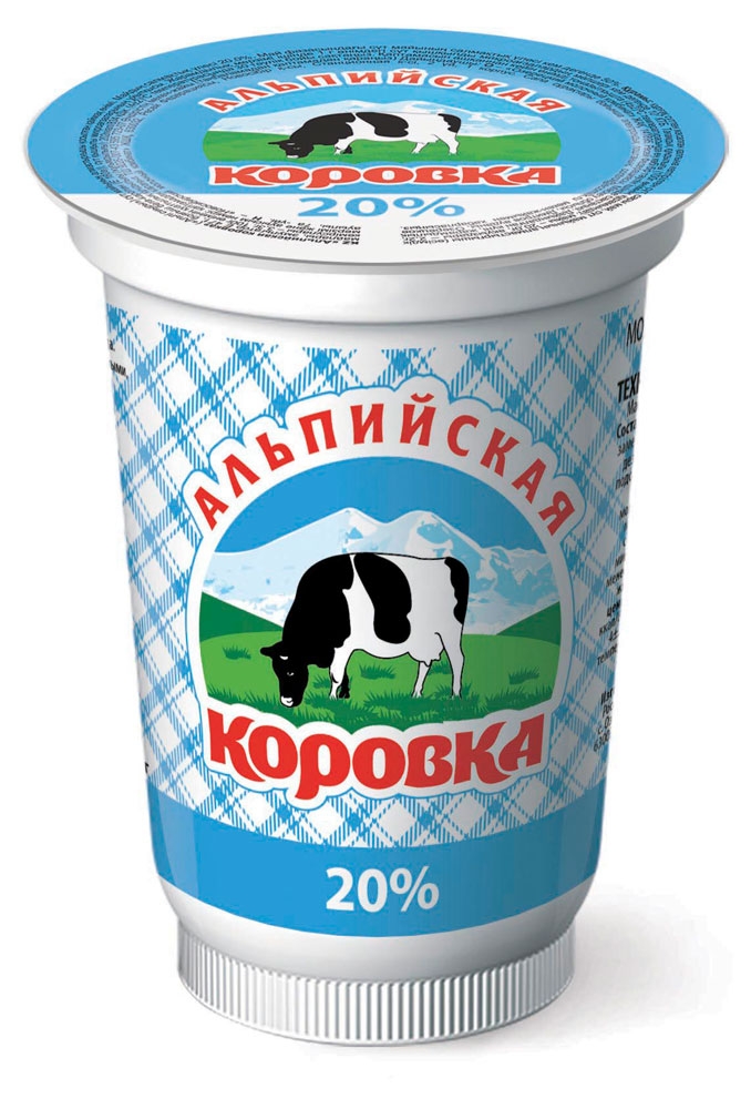 Продукт молокосодержащий «Альпийская коровка» 20% ЗМЖ, 400 г