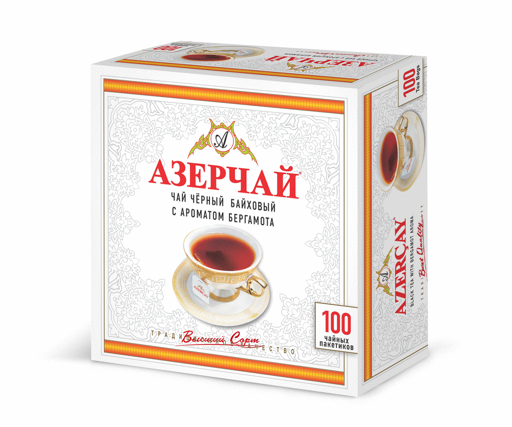 Чай черный «Азерчай» с бергамотом в пакетиках, 100х2 г