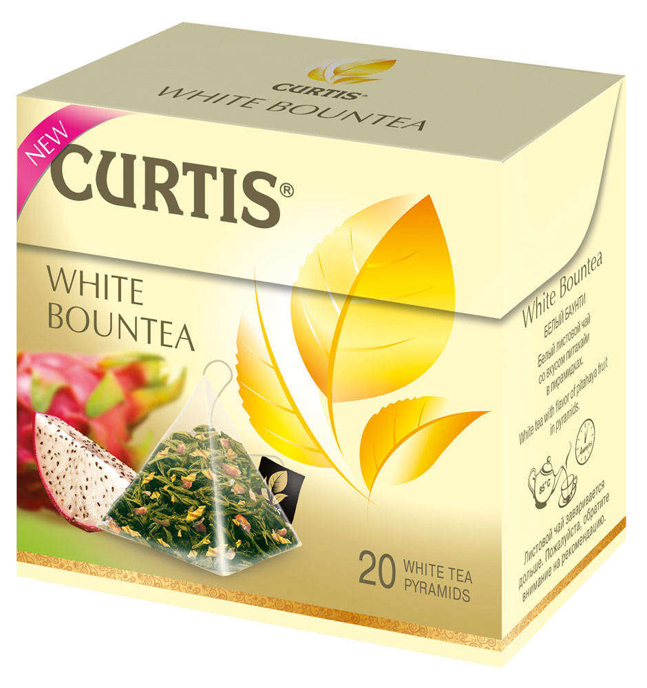 CURTIS | Чай белый Curtis White Bountea ароматизированный в пирамидках, 20х2.9 г