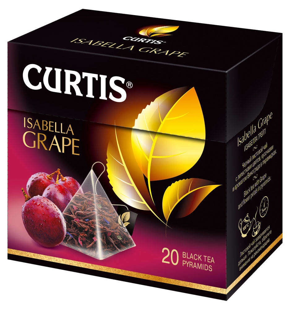 CURTIS | Чай черный Curtis Isabella Grape ароматизированный в пирамидках, 20х2.9 г