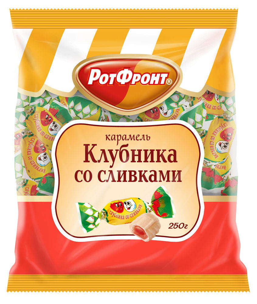 Карамель «Рот Фронт» клубника со сливками, 250 г