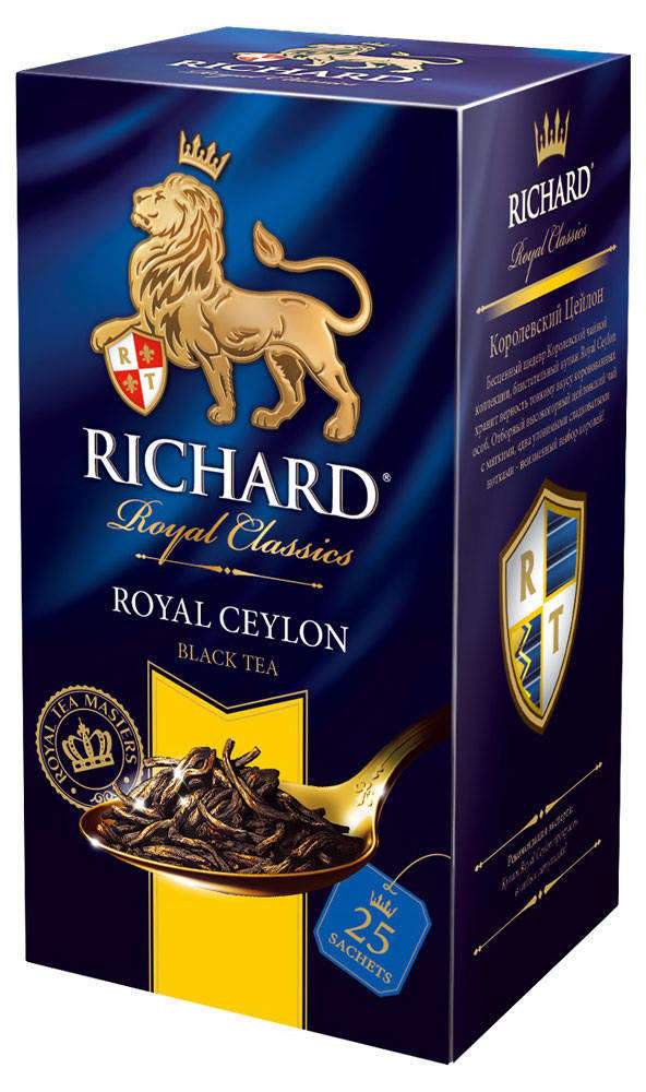 RICHARD | Чай черный Richard Royal Ceylon в сашетах, 25х2 г