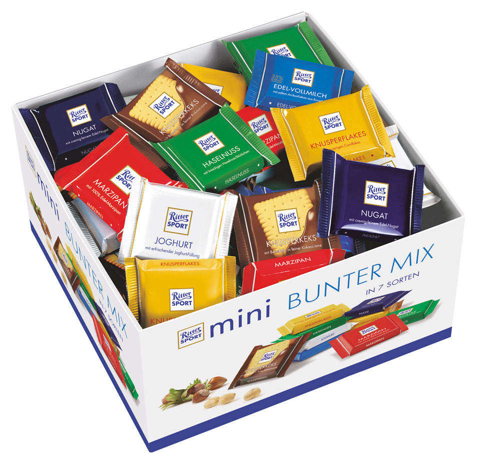 Набор шоколада Ritter Sport 7 вкусов, 16 г