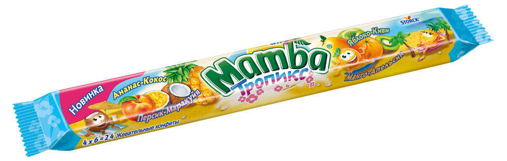 Конфеты жевательные Mamba Тропикс, 79,5 г