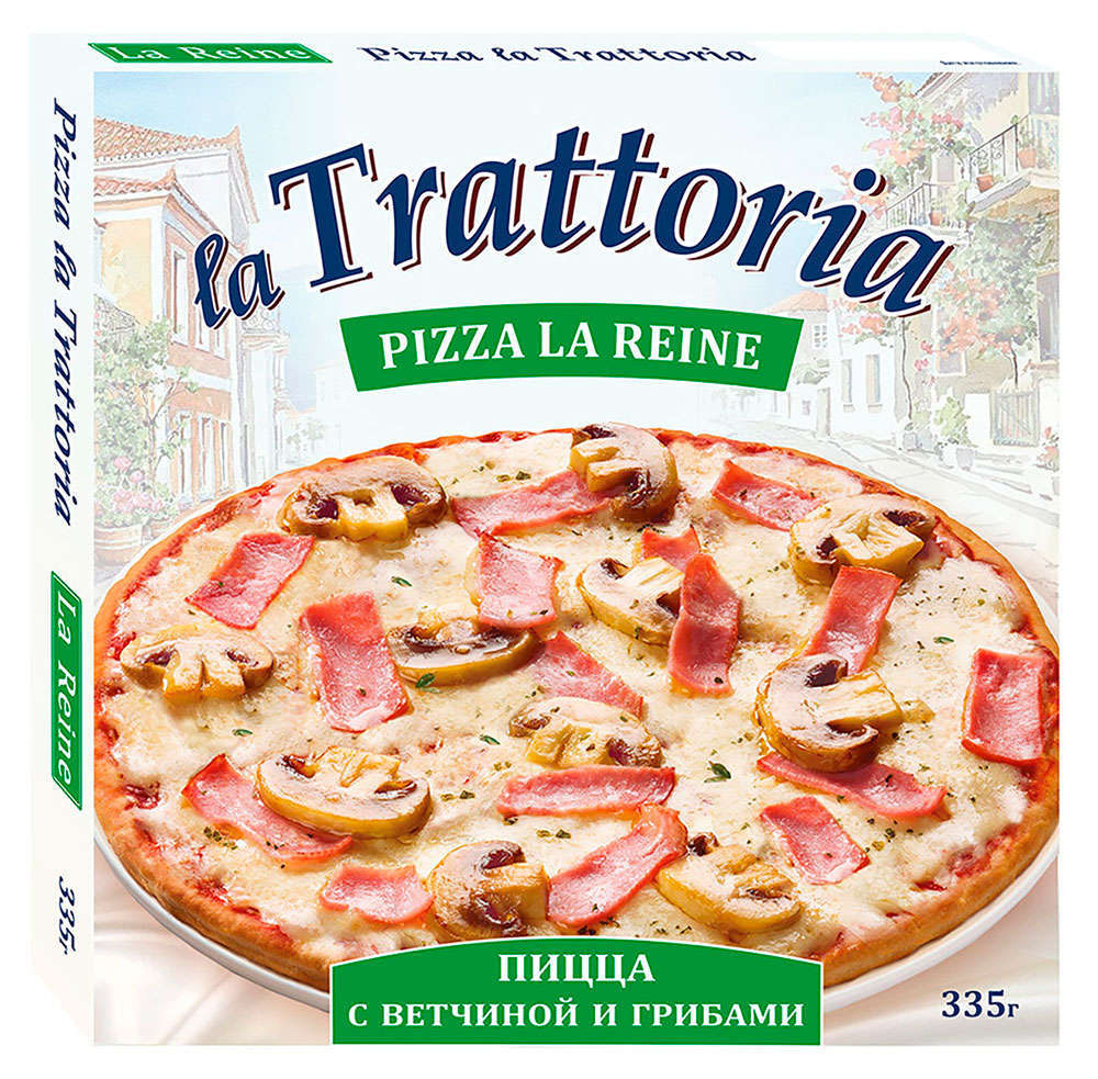 La Trattoria | Пицца La Trattoria с ветчиной и грибами, 335 г