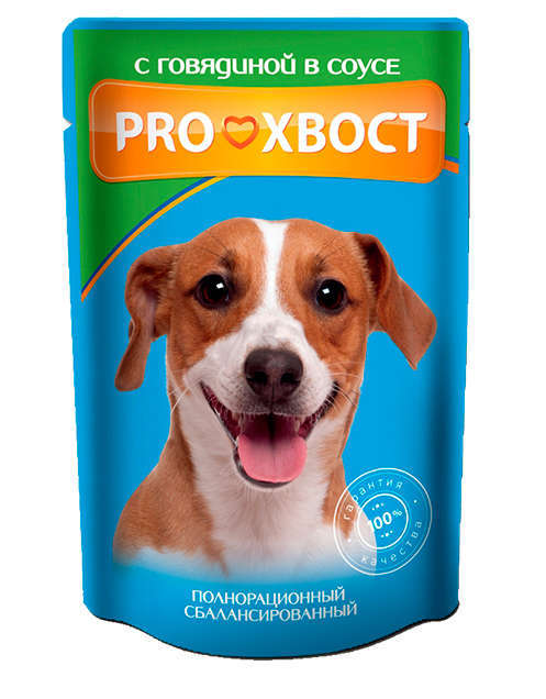 ProХвост | Корм для собак ProХвост с говядиной в соусе, 85 г