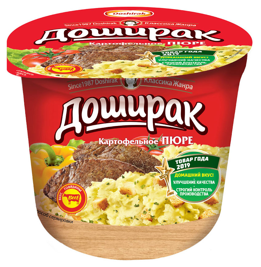 Пюре картофельное «Доширак» со вкусом мяса, 40 г