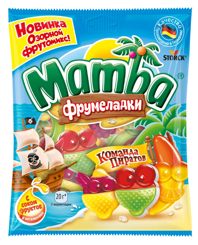 

Жевательные конфеты Mamba Пираты, 70 г