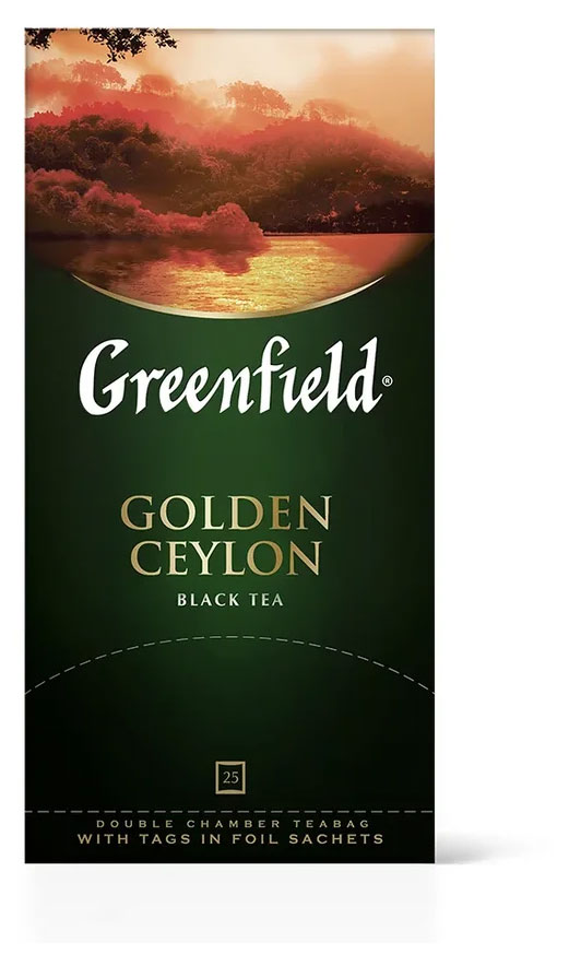 Greenfield | Чай черный Greenfield Golden Ceylon в пакетиках, 25 шт