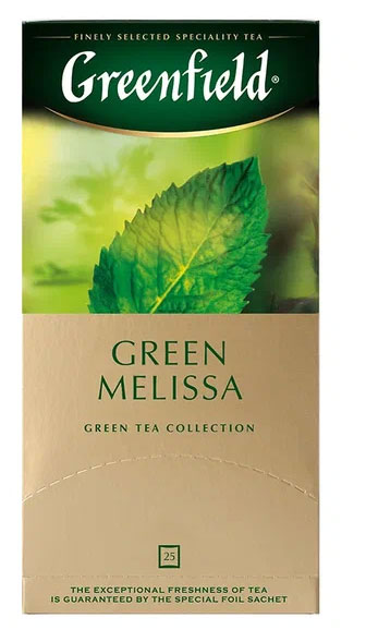 Greenfield | Чай зеленый Greenfield Green Melissa с добавками, 25 шт