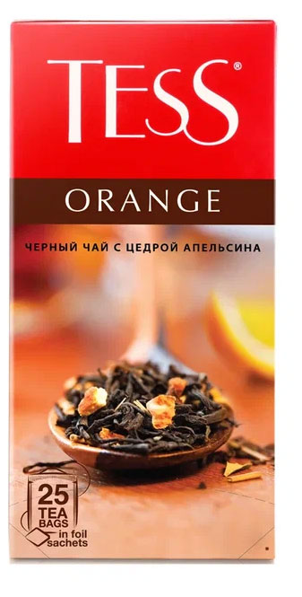 Чай черный Tess Orange в пакетиках, 25 шт