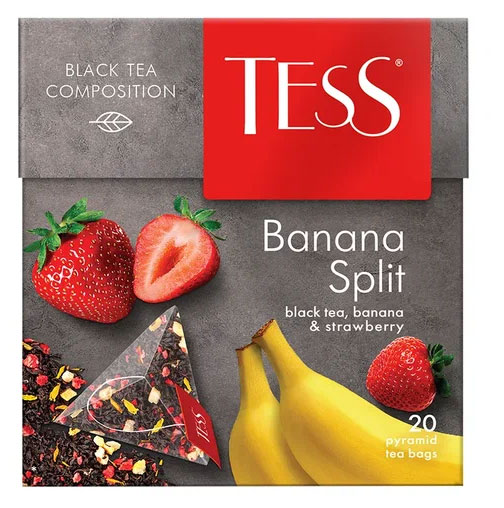 Tess | Чай черный Tess Banana Split в пирамидках, 20 шт