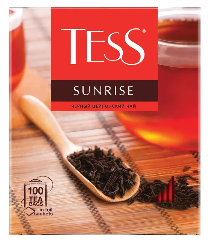 Tess | Чай черный Tess Sunrise в пакетиках, 100 шт