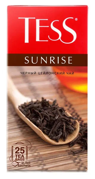 Чай черный Tess Sunrise в пакетиках, 25 шт