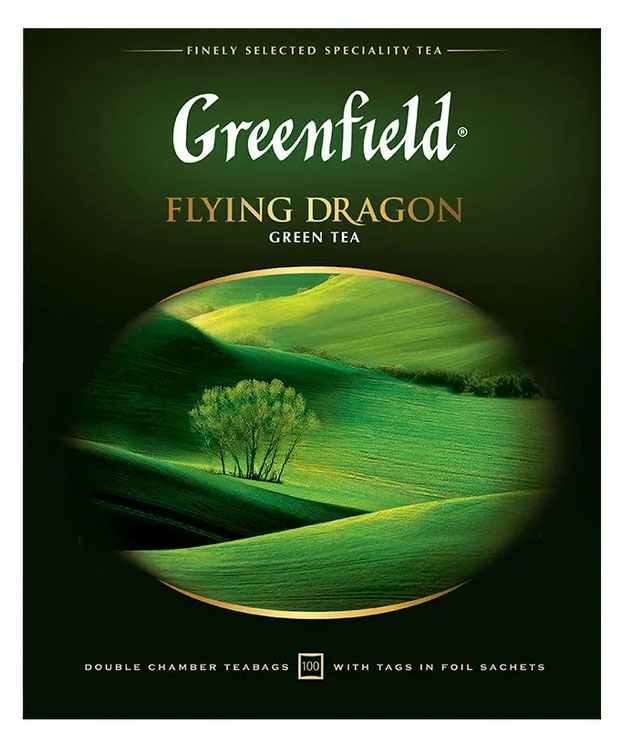 Чай зеленый Greenfield Flying Dragon в пакетиках, 100 шт