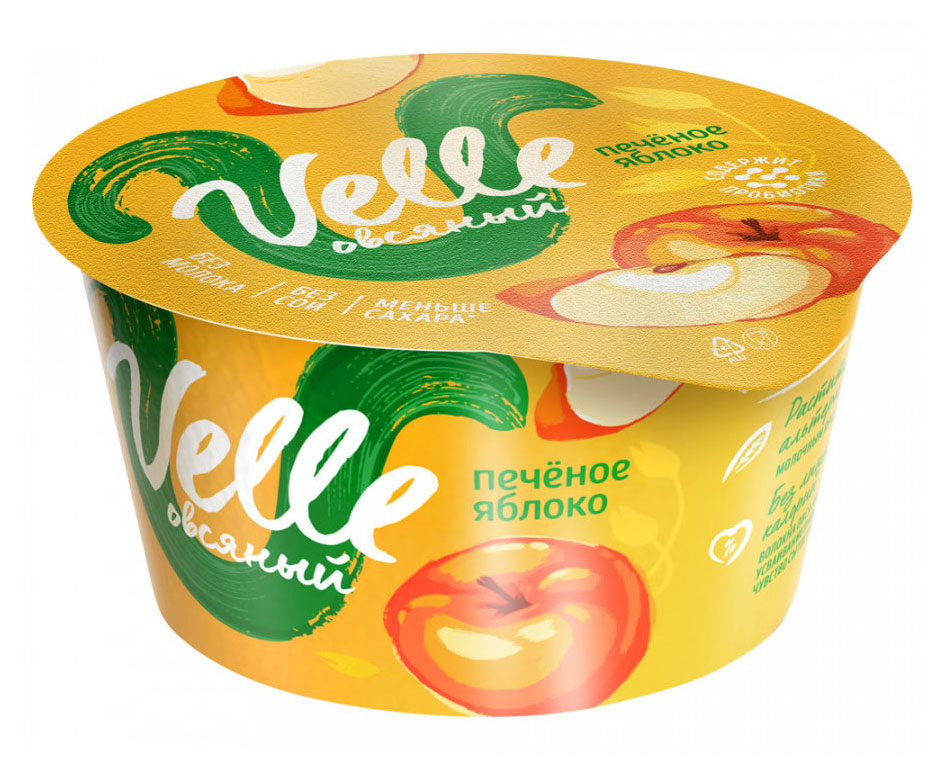 Velle | Продукт овсяный Velle печеное яблоко, 140 г