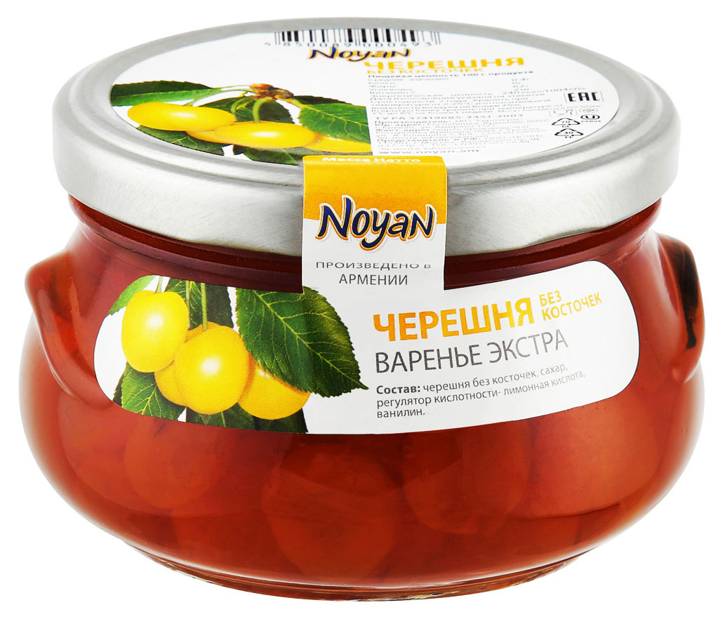 Noyan | Варенье Noyan Черешня белая экстра, 450 г