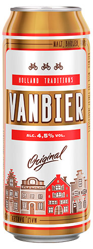 Vanbier | Пиво Vanbier светлое фильтрованное 4,5%, 450 мл