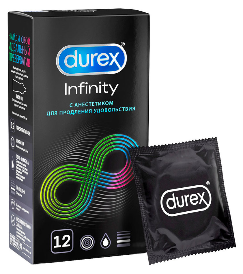 Презервативы Durex Infinity с анестетиком No12