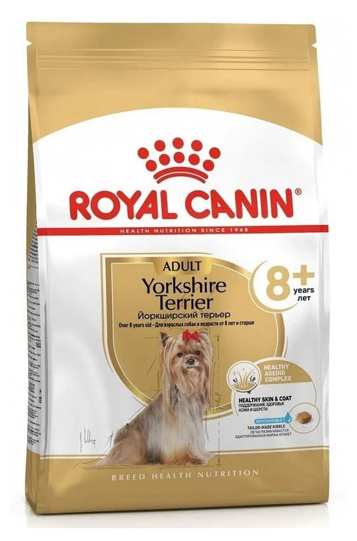 Сухой корм для собак Royal Canin Yorkshire Terrier 8+, мясо, 500 г