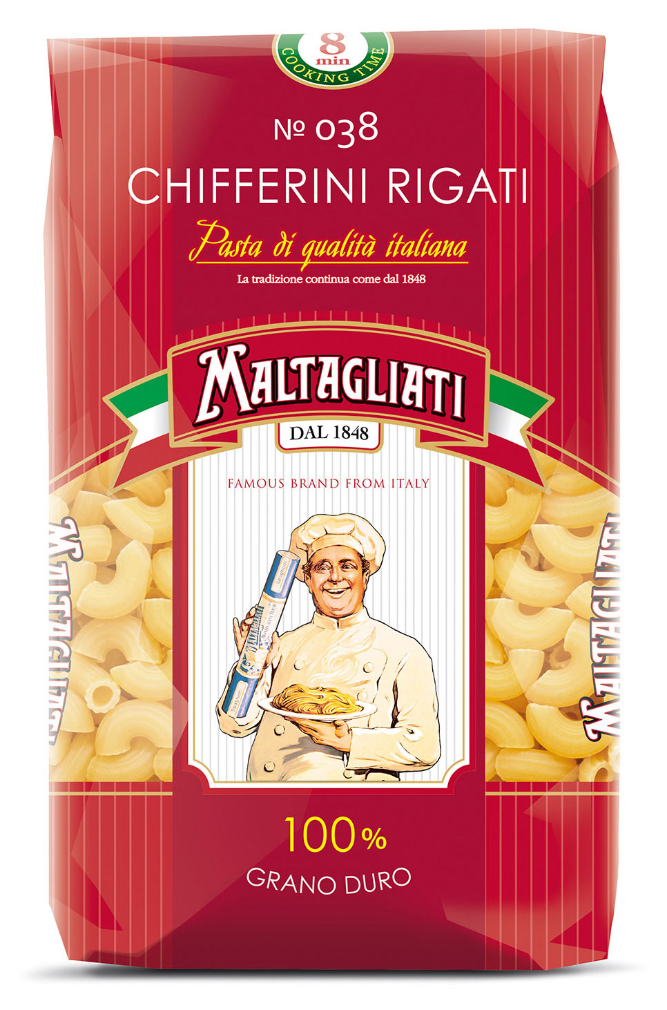 Maltagliati | Макаронные изделия Maltagliati рожки средние № 038, 450 г