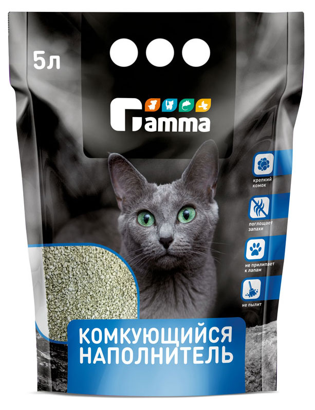 Наполнитель GAMMA Комкующийся, 5 л